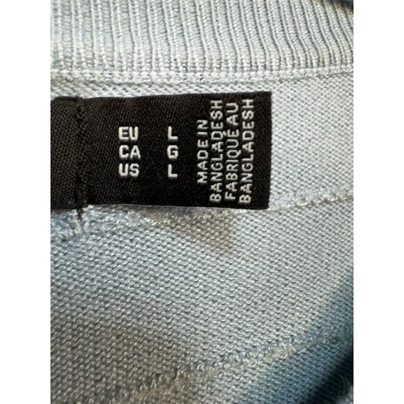 Vero Moda Womens Knit Blouse Pullover Size Large Light Blue Viscose Blend - Picture 3 of 14